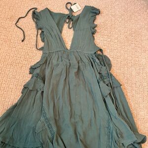 Free People Teal Mini Dress
